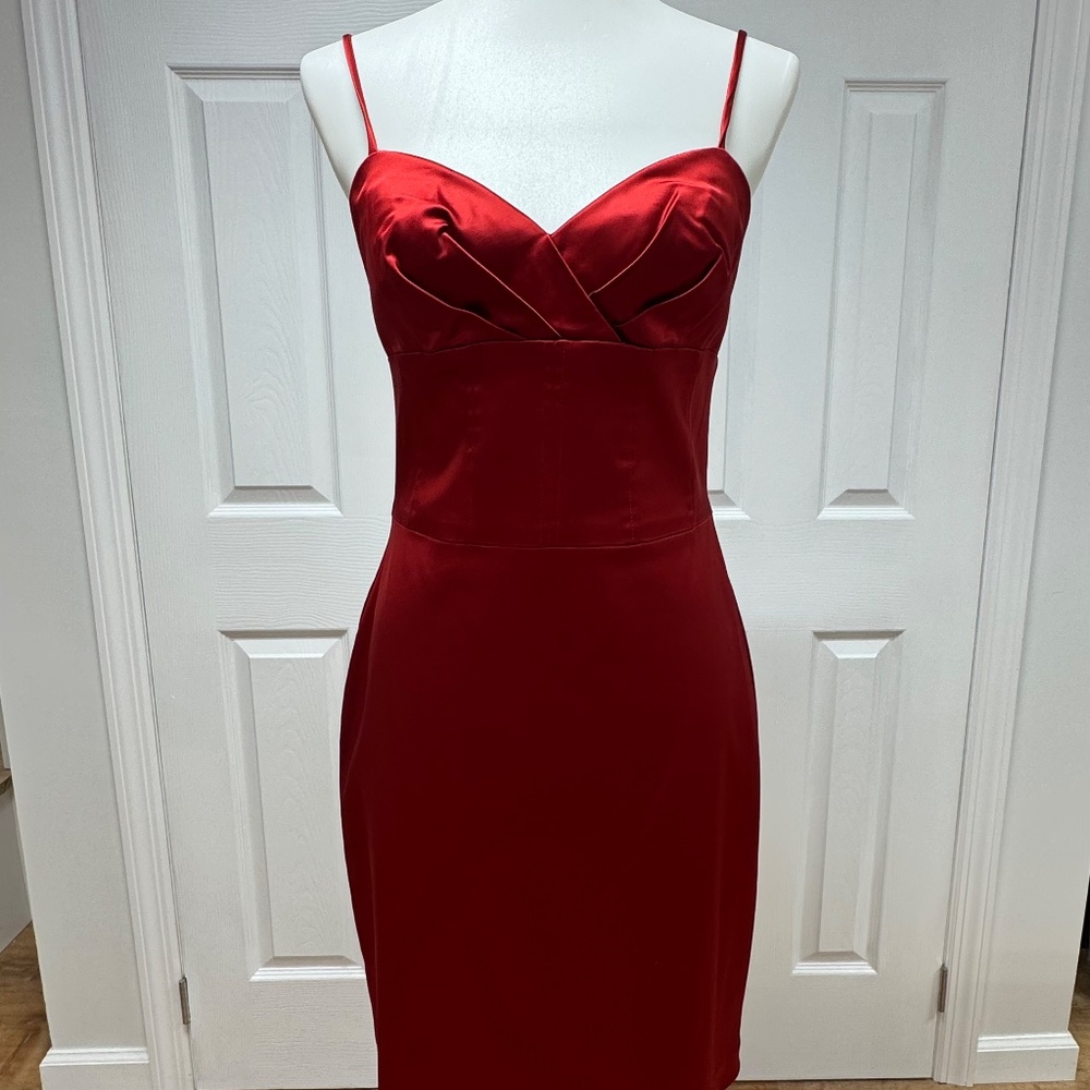 Oleg‎ Cassini Sensual Siren Red Dress - Size 6.